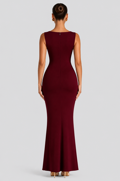 Grace - Vestido largo moldeador con escote cuadrado