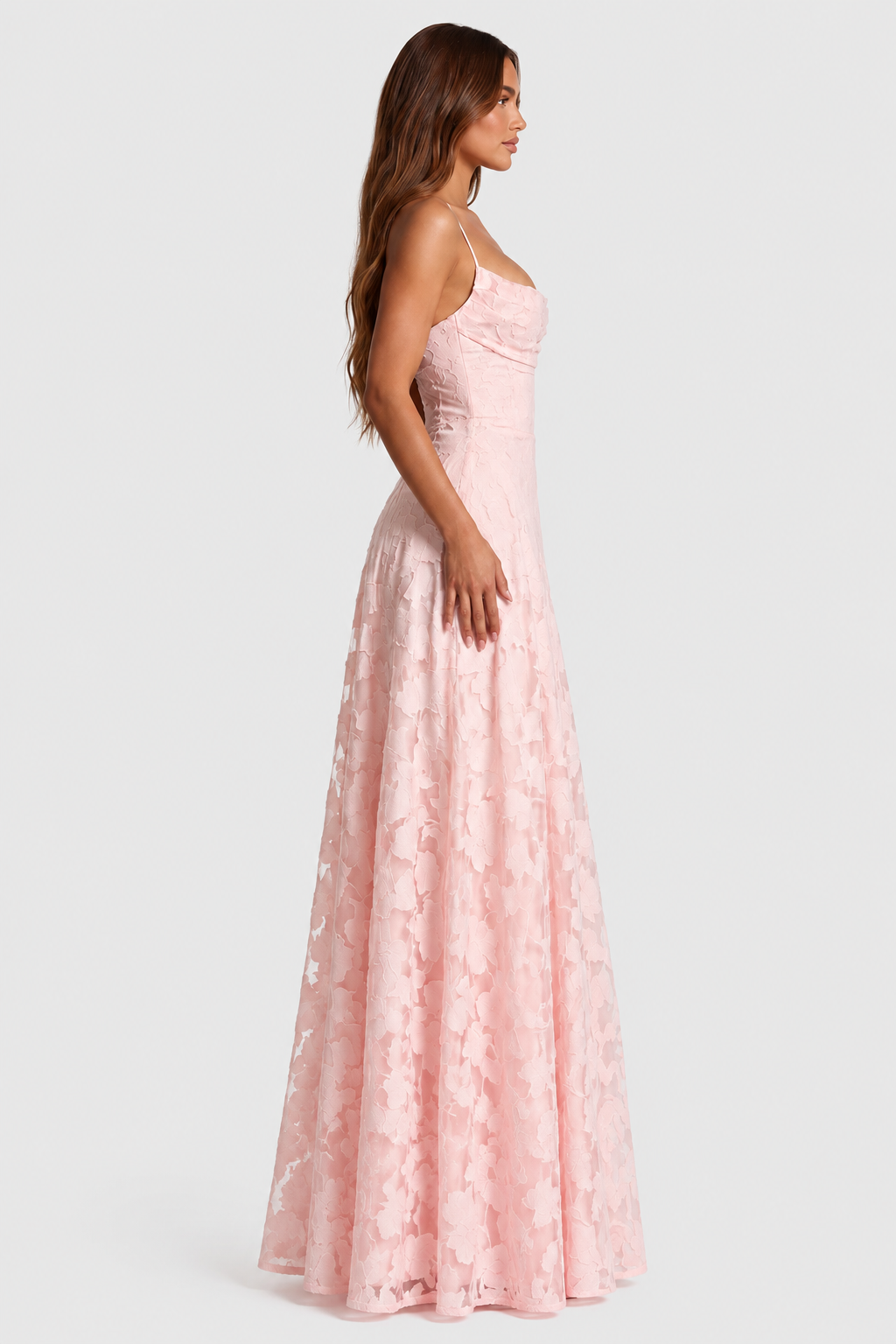 Sofía - Vestido Largo de Encaje Floral