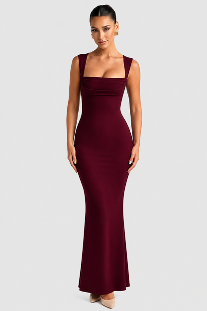 Grace - Vestido largo moldeador con escote cuadrado