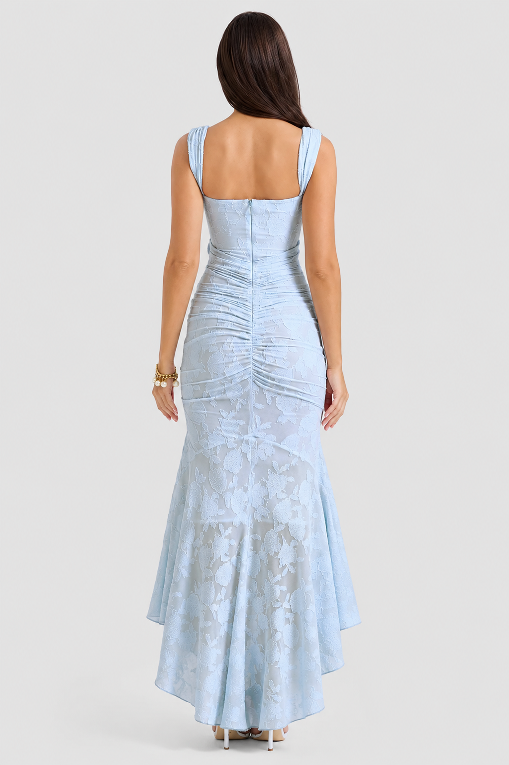 Elsie - Vestido largo de encaje sin mangas