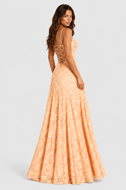 Sofía - Vestido Largo de Encaje Floral