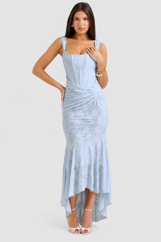 Elsie - Vestido largo de encaje sin mangas