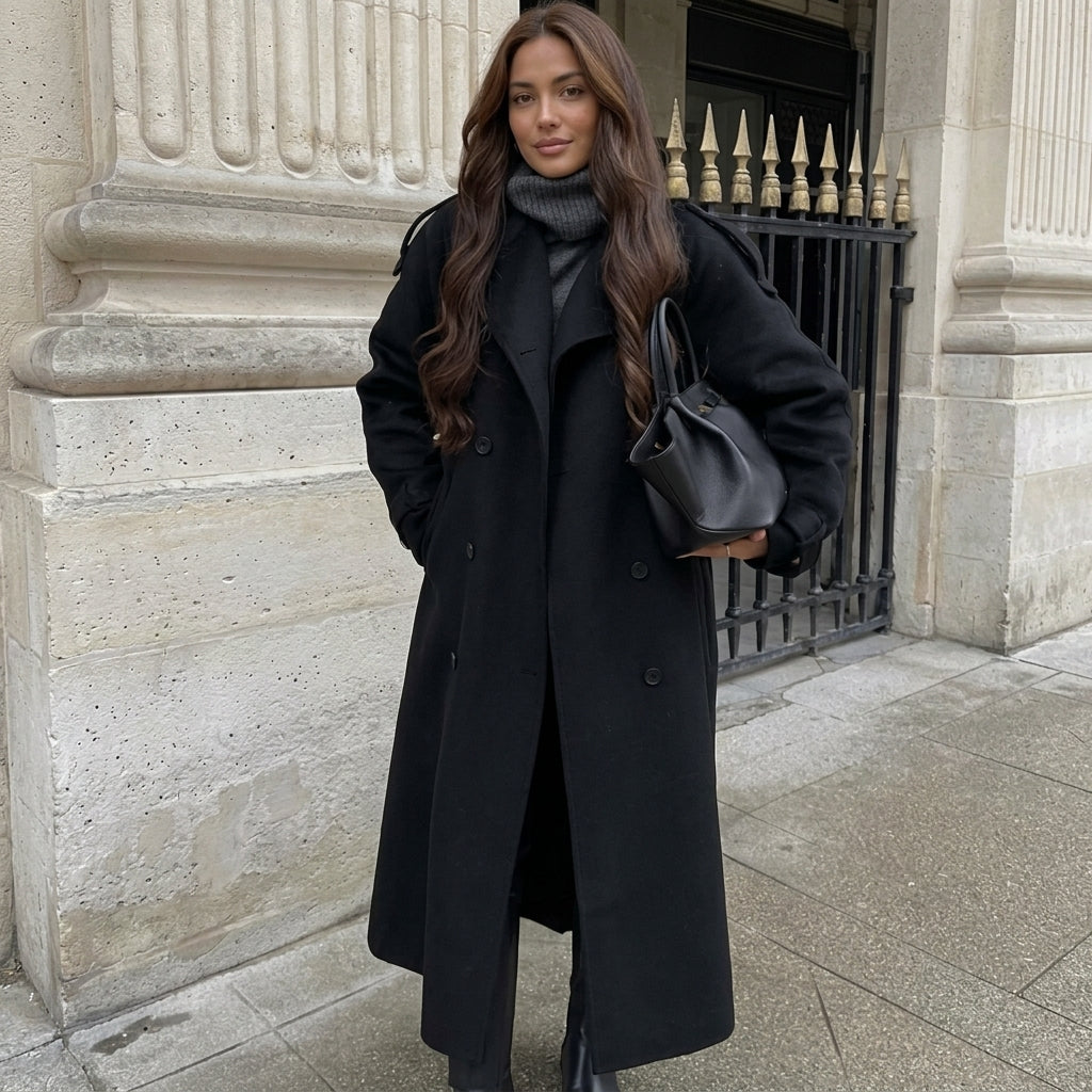 Genoveva - Gabardina Larga De Lana