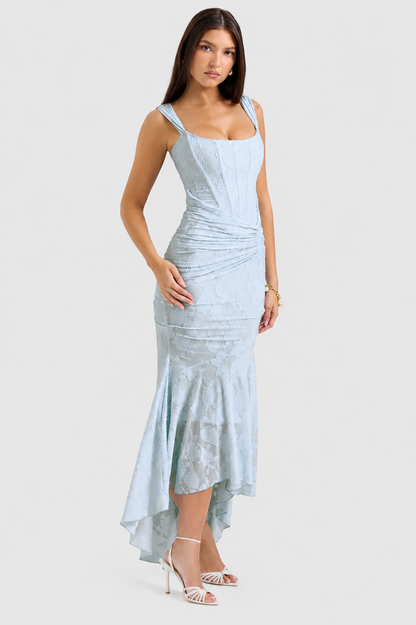 Elsie - Vestido largo de encaje sin mangas