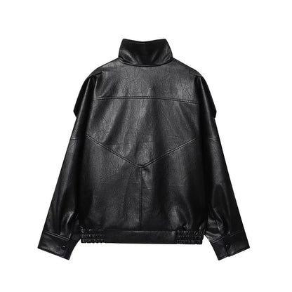 Valentina - Bomber De Piel Cuello Alto