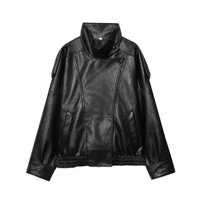 Valentina - Bomber De Piel Cuello Alto